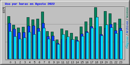 Uso por horas en Agosto 2022